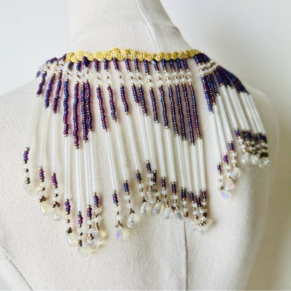 Vintage Gorgeous Beaded Lampshade Necklace - Picture 6 of 9